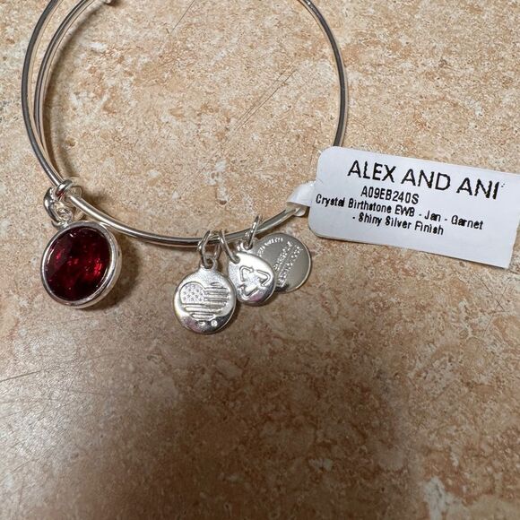 Alex and Ani Birthstones Expandable Bangle for Women, Birthday Crystal Charms - Picture 2 of 6